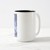 Santa Plays Baseball on Blue Moon ツートーンマグカップ (正面右)