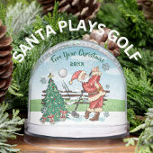 SANTA PLAYS GOLF FORE YOUR CHRISTMAS SNOW GLOBES