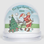 SANTA PLAYS GOLF FORE YOUR CHRISTMAS SNOW GLOBES (正面)