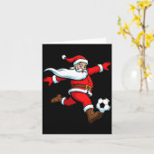 Santa Plays Soccer Christmas Srts Women Men Kids L カード (黄色い花)