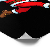 Santa Plays Soccer Christmas Srts Women Men Kids L ポスター (角)