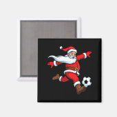 Santa Plays Soccer Christmas Srts Women Men Kids L マグネット (正面/裏面)