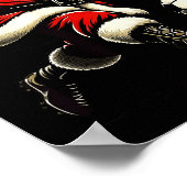 Santa Plays Soccer Srts, Xmas Christmas Women Men  ポスター (角)