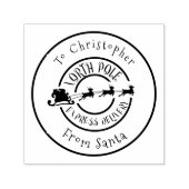 Santa Postage Self-iからの北極メールキャリア セルフインキングスタンプ (デザイン)