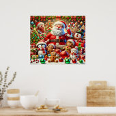 Santa Poster ポスター (キッチン)
