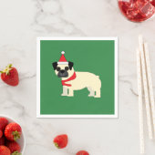 Santa Pug スタンダードカクテルナプキン (インサイチュ)