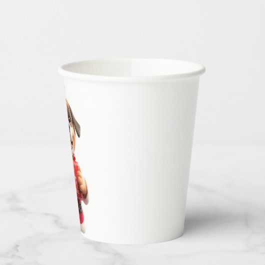 Santa Pup Says: Hug Christmas! 🎅🐾 紙コップ (左)