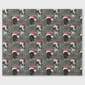Santa Pups Wrapping Paper ラッピングペーパー (フラット)