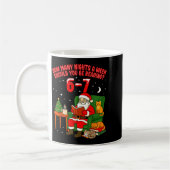 Santa Reading 67 Cat Christmas Six Seven Teacher B コーヒーマグカップ (左)