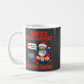 Santa Rebooting Support Engineer s Tech Laugh コーヒーマグカップ (左)