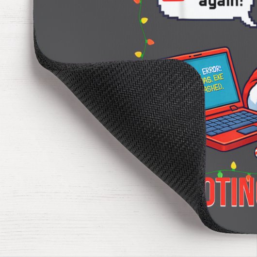 Santa Rebooting Support Engineer s Tech Smile マウスパッド (コーナー)