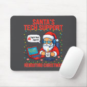 Santa Rebooting Support Engineer s Tech Smile マウスパッド (マウス)