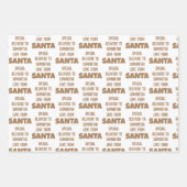Santa Redからの特別配送名金ゴールドホワイト ラッピングペーパーシート (正面3)