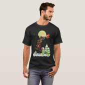 Santa Reindeer Chicken Ugly Sweater Farmer Christm Tシャツ (正面フル)