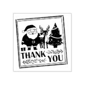 : Santa & Reindeer Christmas Thank You Rubber Stam ラバースタンプ (インプリント)