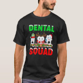 Santa Reindeer Elf Teeth Dental Squad Dentist Chri Tシャツ (正面)