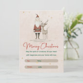 🎅Santa & Reindeer Merry Christmas シーズンカード (スタンド正面)