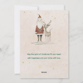 🎅Santa & Reindeer Merry Christmas シーズンカード (裏面)