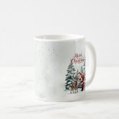 Santa & Reindeer Merry Christmas Mug コーヒーマグカップ (正面右)