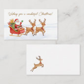 Santa Reindeers Christmas エンクロージャーカード (正面/裏面)