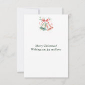 Santa Reindeers Christmas Flat Note Card ノートカード (裏面)