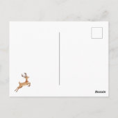 Santa Reindeers Sleigh Christmas Postcard ポストカード (裏面)