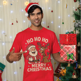 Santa Rentier Weihnachtswitz スウェットシャツ