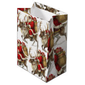 Santa Return Address Label ミディアムペーパーバッグ (正面アングル)