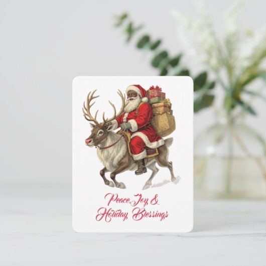Santa Return Address Label  出欠カード (スタンド正面)