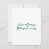 Santa Return Address Label  出欠カード (裏面)