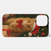 Santa Ribbon Cat iPhone 13 Pro Max Case iPhoneケース (裏面横)