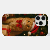 Santa Ribbon Cat iPhone 15 Pro Max Case iPhoneケース (裏面横)