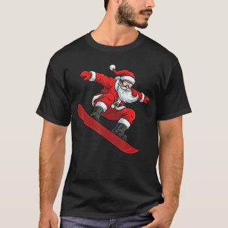 Santa Ride Snowboard Funny Christmas Freestyle Sno Tシャツ