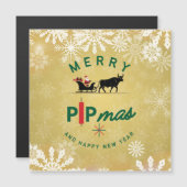 Santa Riding a Bull Sleigh – Forex Pipmas Gift  (正面/裏面)