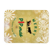 Santa Riding a Bull Sleigh – Forex Pipmas Gift  マグネット (横)