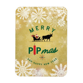 Santa Riding a Bull Sleigh – Forex Pipmas Gift マグネット