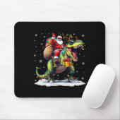 Santa Riding Dinosaur T Rex Christmas Boys Men Xma マウスパッド (マウス)