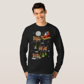 Santa Riding Shiba Inu Sleigh Christmas Shiba Inu  Tシャツ (正面フル)