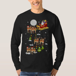 Santa Riding Shiba Inu Sleigh Christmas Shiba Inu  Tシャツ