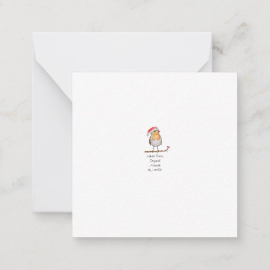 Santa Robin ノートカード (裏面)