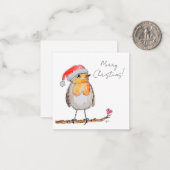 Santa Robin ノートカード (正面/裏面インサイチュ)