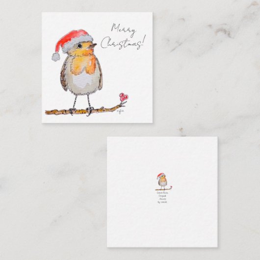 Santa Robin ノートカード (正面/裏面)