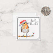 Santa Robin ノートカード (正面/裏面インサイチュ)