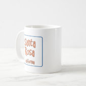 Santa RosaカリフォルニアBlueBox コーヒーマグカップ (正面左)