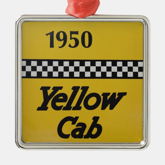 Santa Rosa、ニューメキシコ、米国。 古いYello メタルオーナメント (正面)