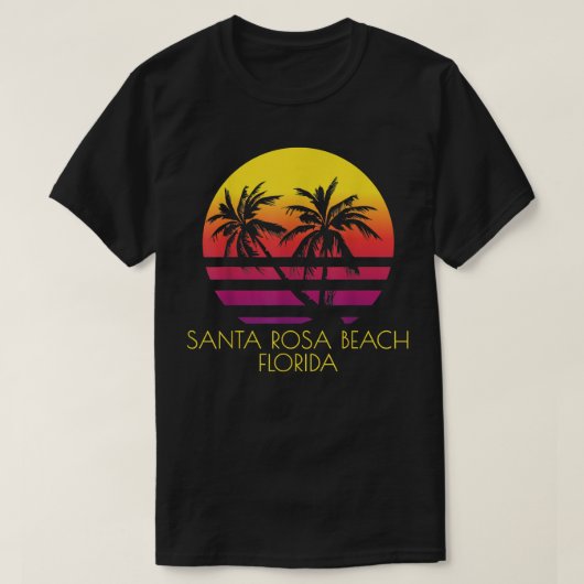 Santa Rosa Beach Florida  Tシャツ (デザイン正面)