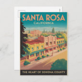 Santa Rosa California シーズンポストカード (正面/裏面)