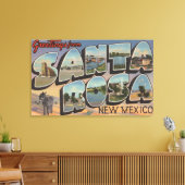 Santa Rosa, New Mexico – 大きな文字のシーン キャンバスプリント (インサイチュ (リビング))