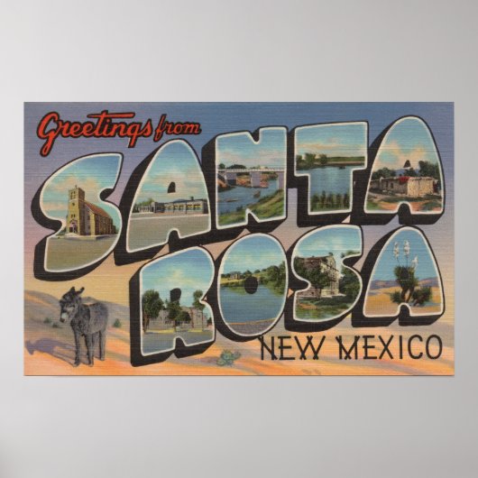 Santa Rosa, New Mexico – 大きな文字のシーン ポスター (正面)