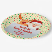 Santa Rudolph 9のスナックの名前を追加 ペーパープレート (アングル)